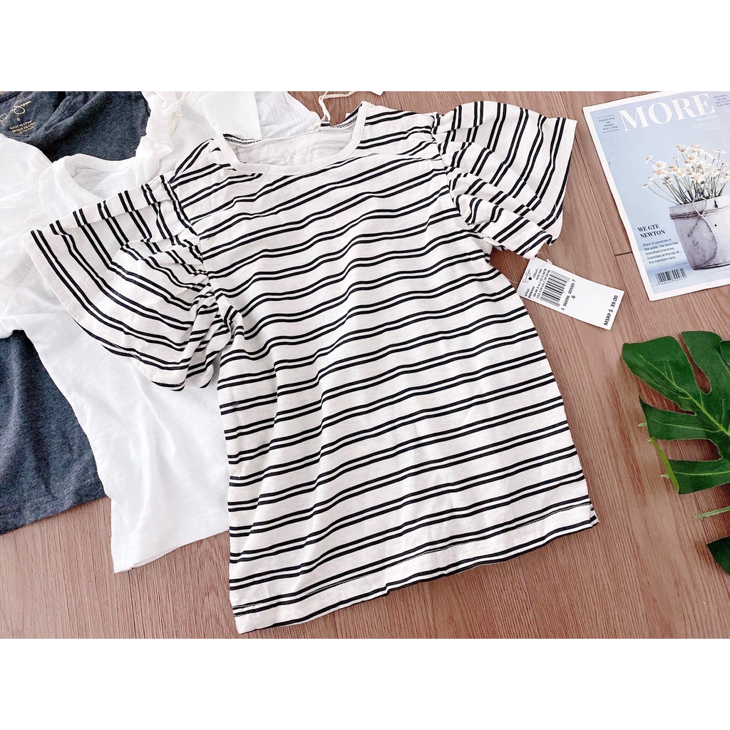 Áo cotton Jessica Jimpson tay nhún xòe 3 màu BG size 12m - 6y