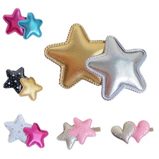 Lu silvery bangs kẹp kẹp tóc y2k đồ trang trí mũ đội đầu phụ kiện tóc ngôi sao y2k-style heart mini star kẹp tóc