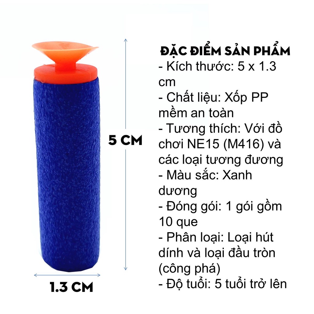 Bộ 10 Que Xốp 5 * 1,3cm