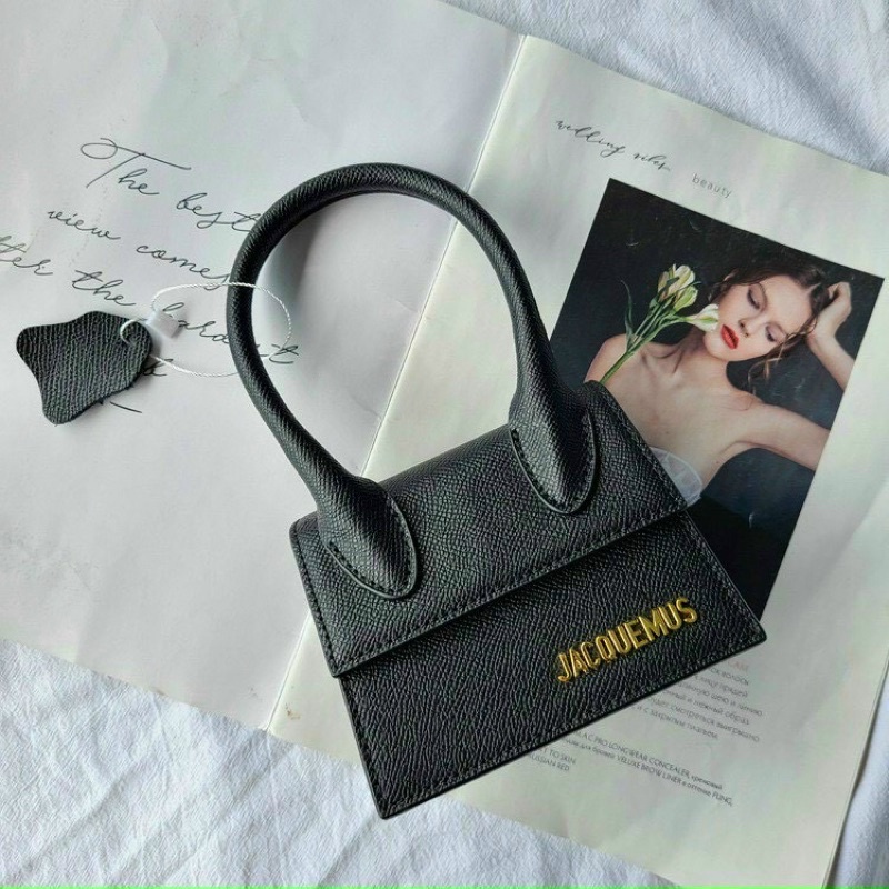 Túi xách nữ đeo chéo mini chữ Jac nổi size 15 da sần đẹp không để vừa điện thoại h94