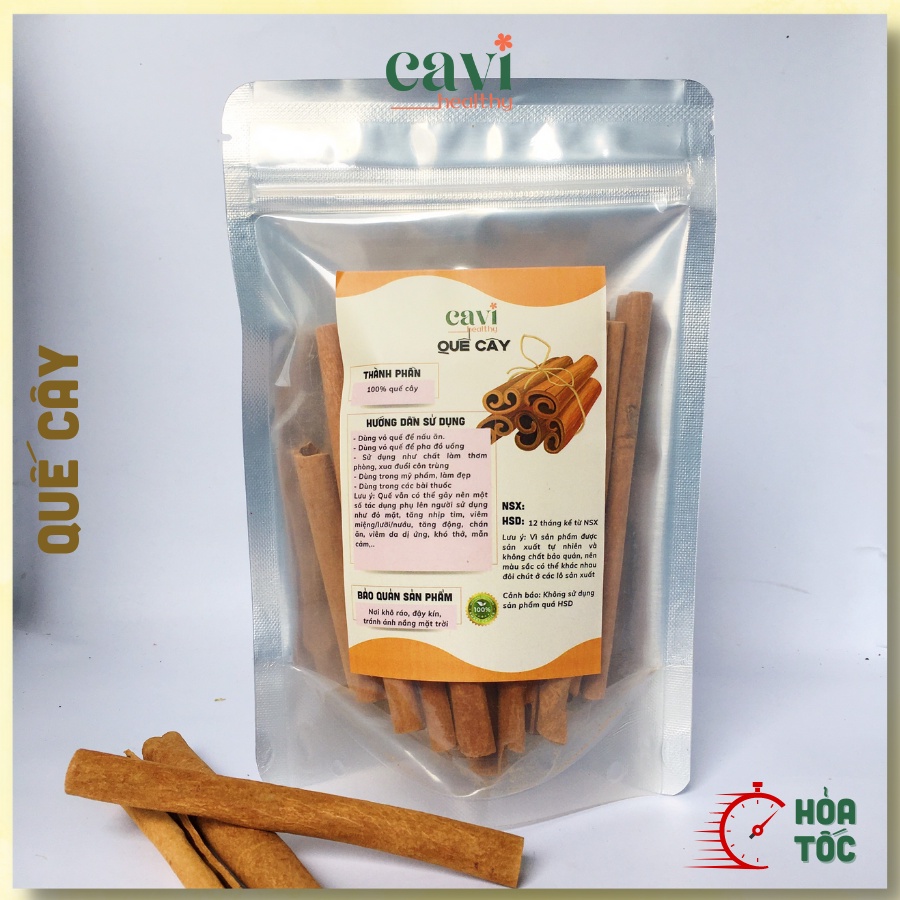 Quế Thanh Cạo Vỏ 100gr khô tự nhiên đẹp đều màu Cavi Healthy