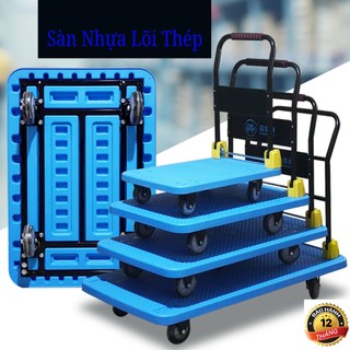 < Rẻ Vô Địch >Xe Kéo Tay Đa Năng 4 bánh Gấp Gọn Tải trọng Lớn 200kg -XKT03
