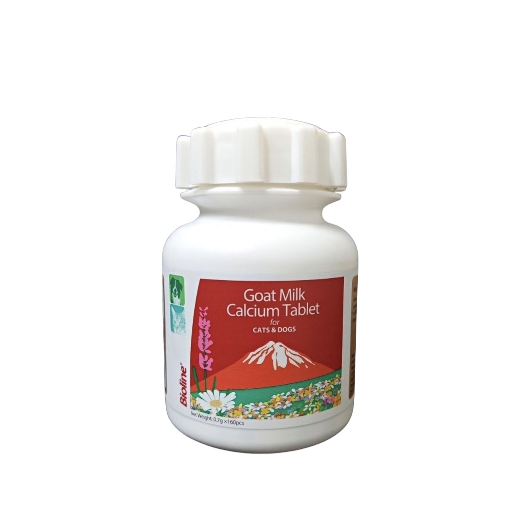 Viên Canxi cho chó mèo Bioline vị sữa dê