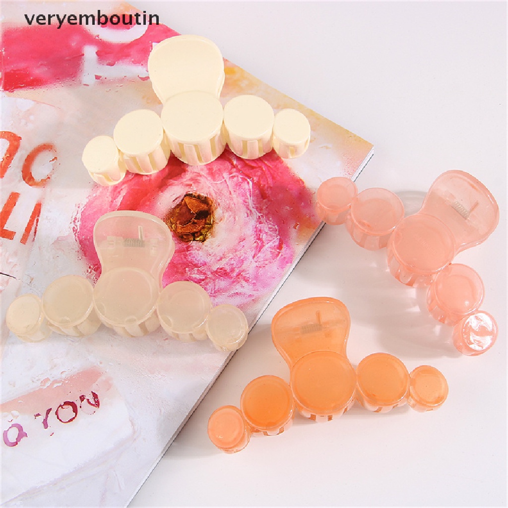 Kẹp Tóc Hình Tròn Trong Suốt Thời Trang Dành Cho Nữ