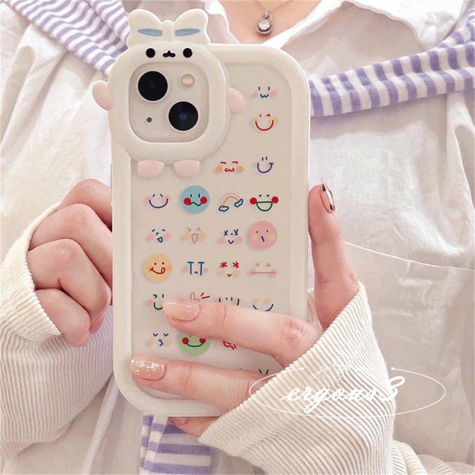 Ốp Điện Thoại Mềm Hình Biểu Tượng Cảm Xúc Cho iPhone 14 13 12 11 Pro Max Se2020 X Xr Xs Max 7 8 Plus