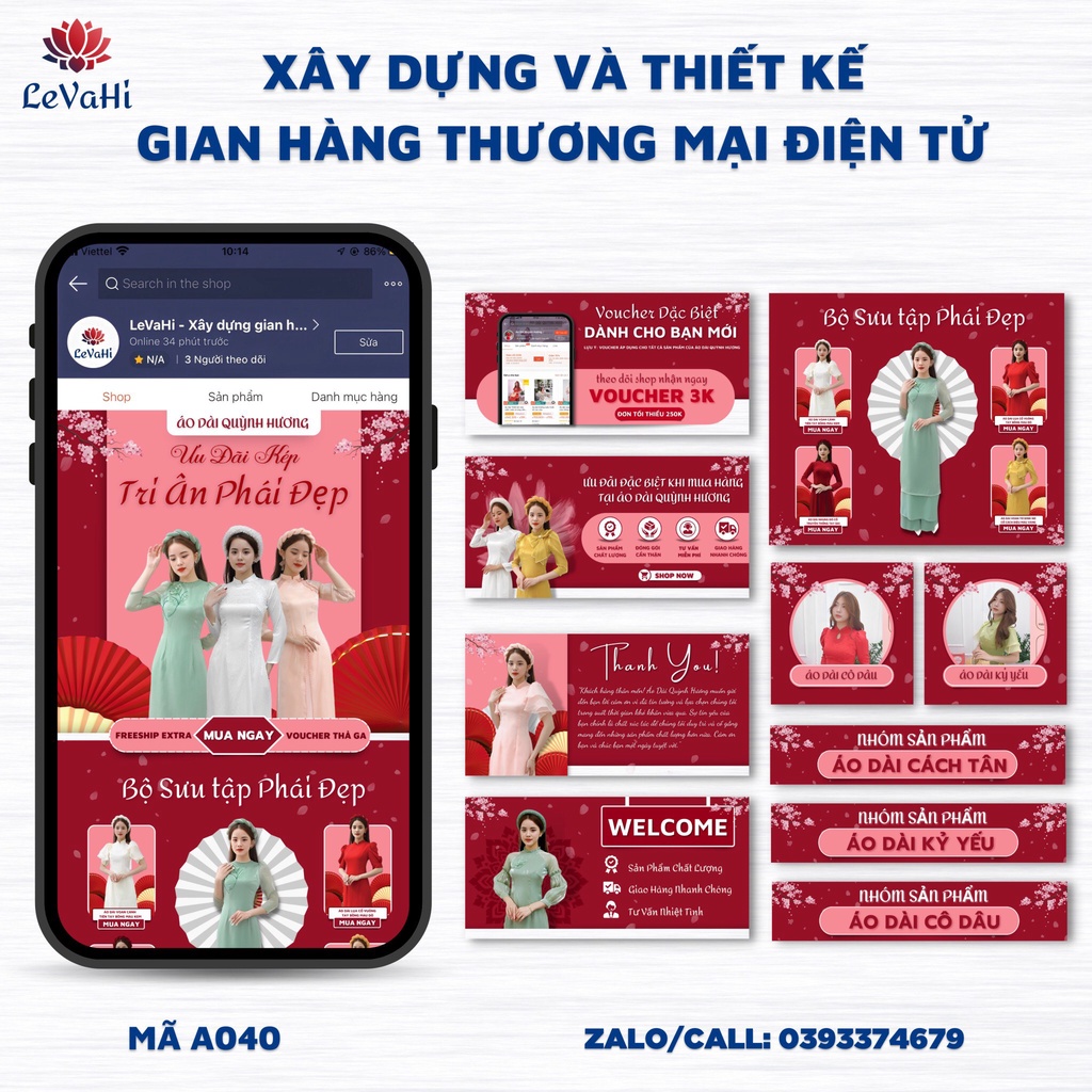 Template ngành thời trang nữ, Banner trang trí gian hàng thời trang nữ tặng kèm khung sản phẩm