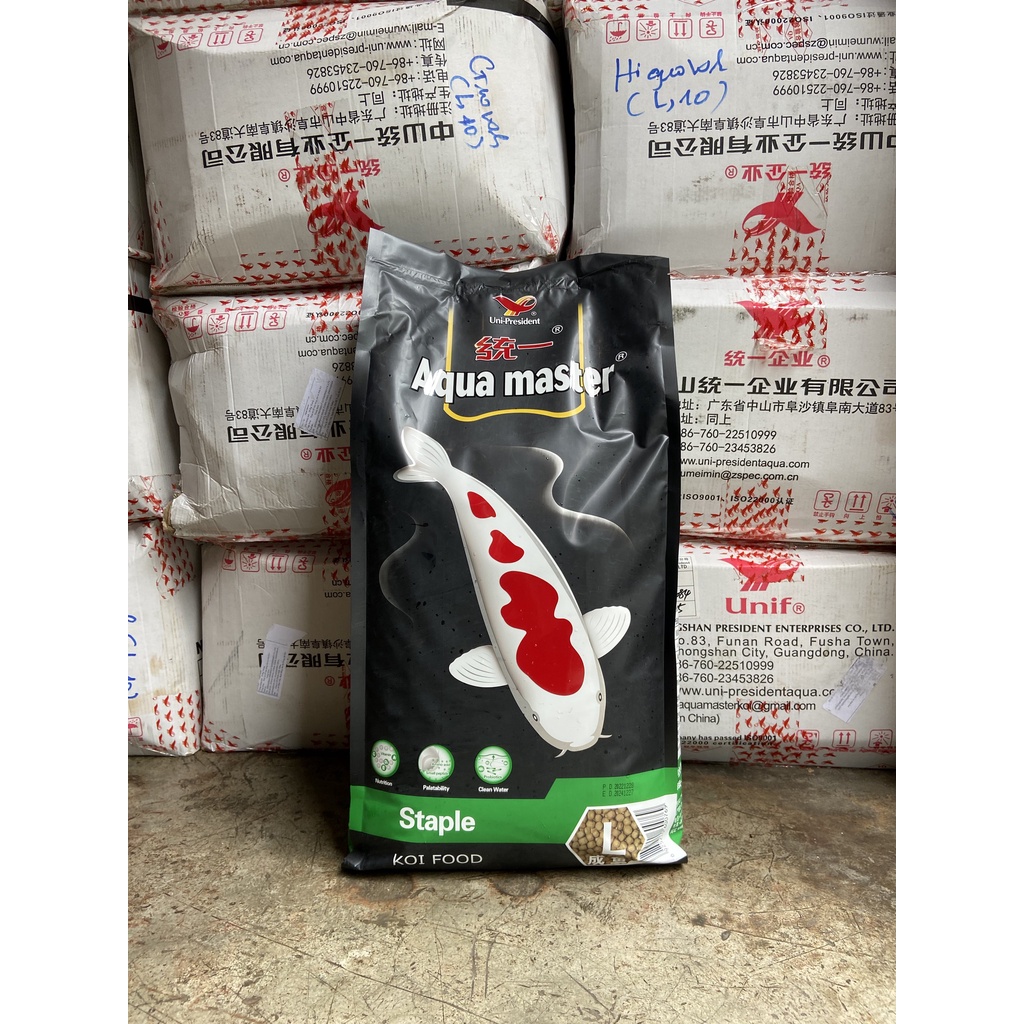 10KG thức ăn mùa đông,mùa hè cho cá Koi -AQUAMASTER-Đài Loan-không làm đục nước-dinh dưỡng-hàng nội địa,an toàn