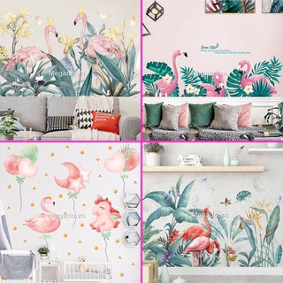 Decal dán tường cây xanh, chậu hoa dán tường giá rẻ [AL0016]