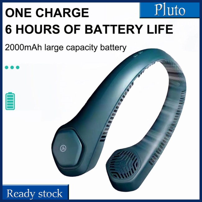 Mới Quạt Điện Mini Đeo Cổ Không Cánh Cổng Sạc Usb Mang Đi Ra Ngoài Tiện Dụng