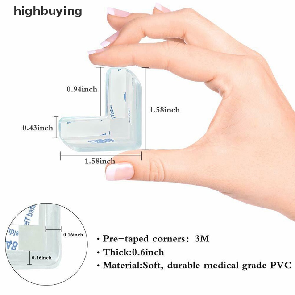 Set 4 Đệm Cao Su Trong Suốt Bọc Cạnh Bàn Nội Thất Bảo Vệ An Toàn Cho Bé