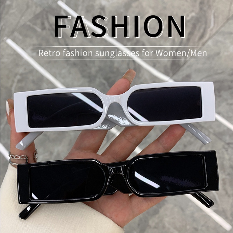 Kính Mát Gọng Vuông Nhỏ Phong Cách Hip Hop Punk Cổ Điển Sang Trọng Dành Cho Nam Nữ