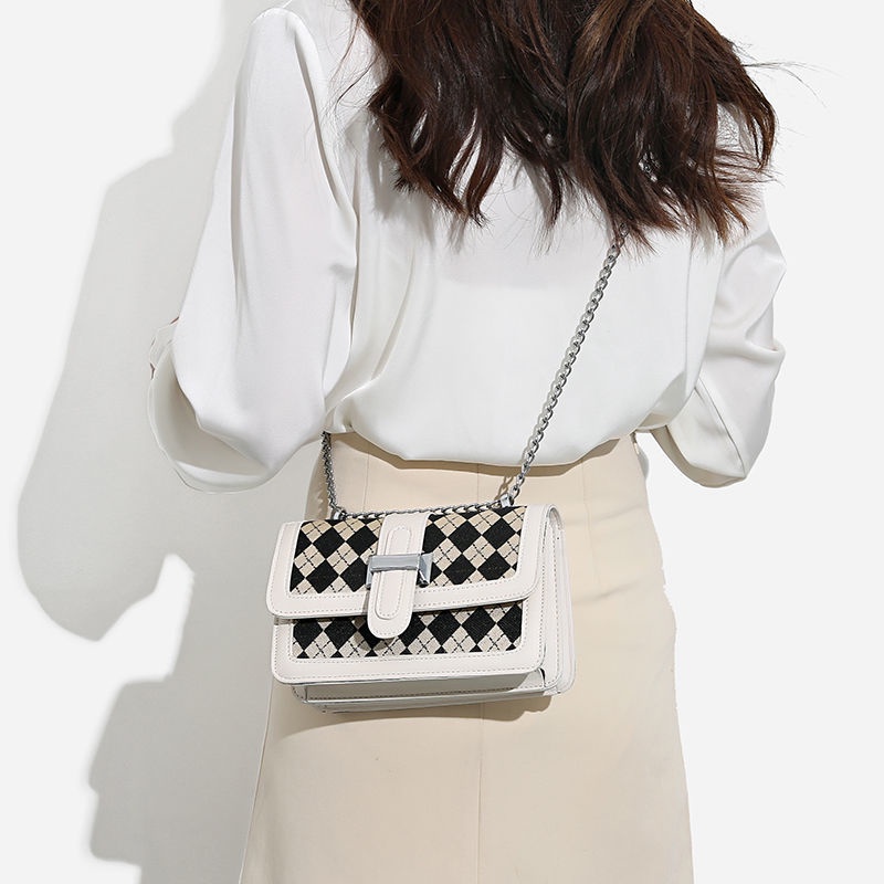 Túi Xách Nữ Đeo Chéo Họa Tiết Caro Thời Trang