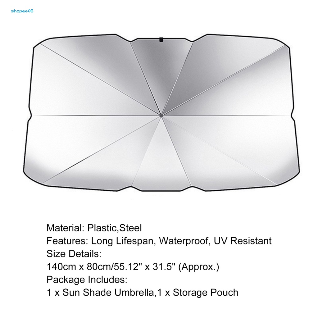 Dù Che Nắng Bằng Nhựa Phản Quang Độ Bền Cao Chống Tia UV Có Thể Gập Lại Cho Xe Hơi