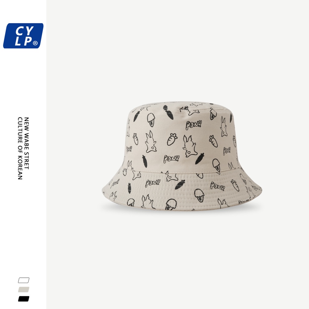 Mũ Tai Bèo Hai Mặt Thêu Hình Thỏ Dễ Thương Phong Cách Hàn Quốc Thời Trang Xuân Hè Cho Cặp Đôi