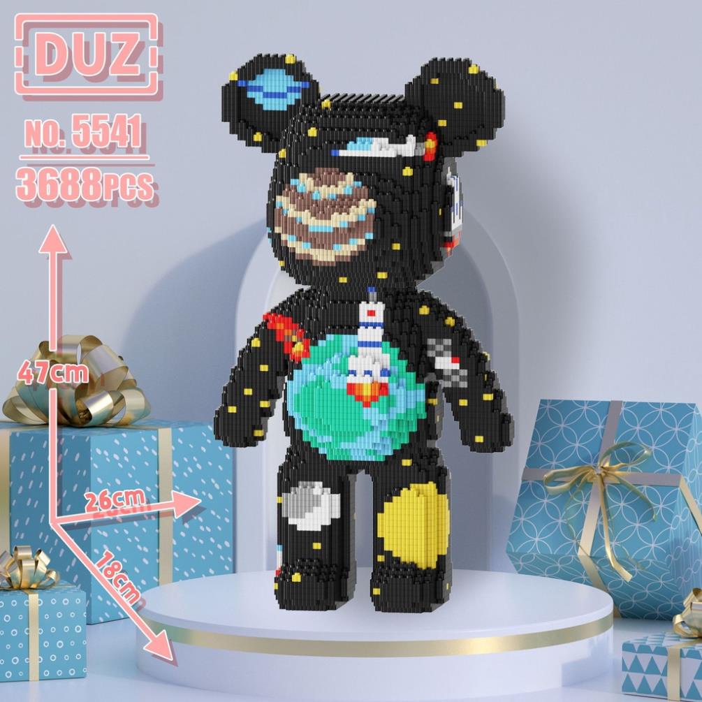 le.go Gấu Bearbrick cỡ lớn 47cm Đồ chơi Xếp hình lắp ráp mô hình cỡ lớn bear bricK