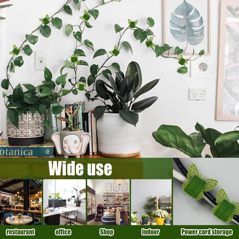 Set 10 Kẹp Cố Định Dây Cáp Tivi Hình Bướm Tự Dính Dễ Lắp Đặt Trang Trí Văn Phòng / Sân Vườn