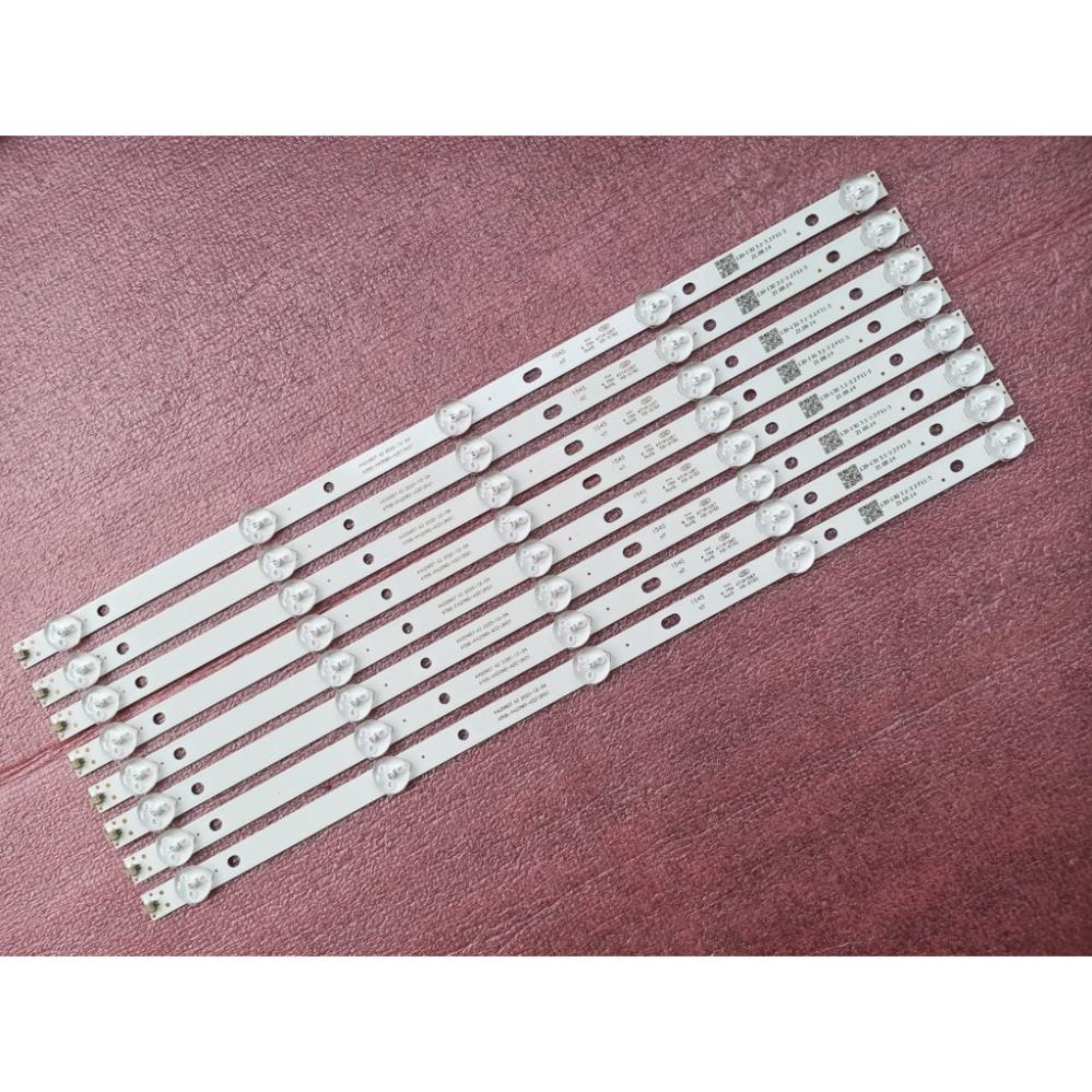 THANH LED TIVI PANASONIC 43C400C 500C 520C 580C NANOMAX 43S200AR HÀNG MỚI 100%, BỘ 8 THANH, MỖI THANH 5 BÓNG 3V, DÀI 41,