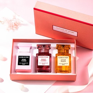 Set 3 chai nước hoa nữ cao cấp chính hãng flower of story hương thơm quý phái sang trọng