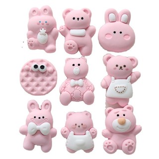 Đồ trang trí giày crocs hình thỏ / gấu / thỏ hoạt hình dễ thương cho bé