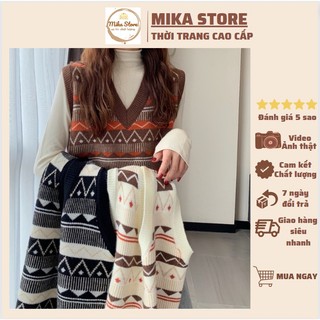[CÓ SẴN] Áo Gile (Ghile) Len Thổ Cẩm 3 Màu MIKASHOP