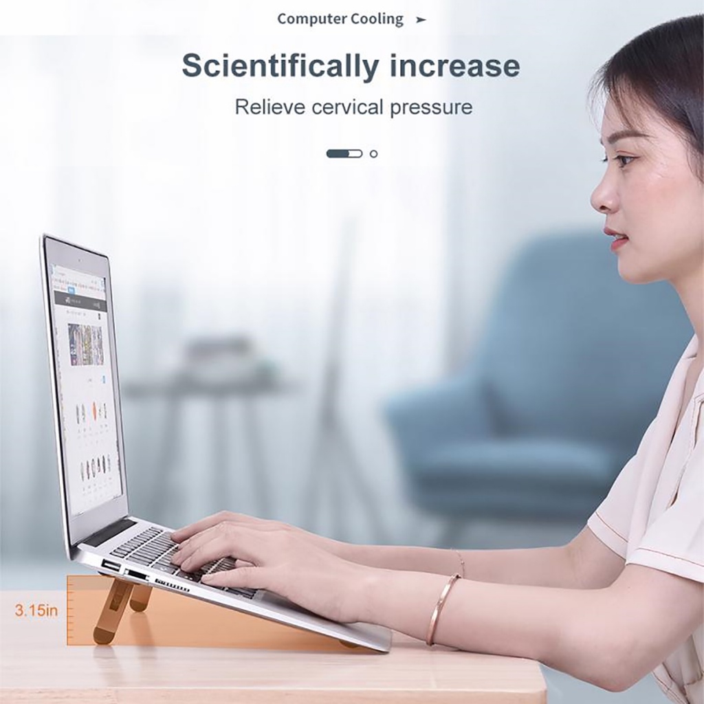 Giá Đỡ Laptop Bằng Hợp Kim Nhôm Hình Hoa Hướng Dương Xinh Xắn