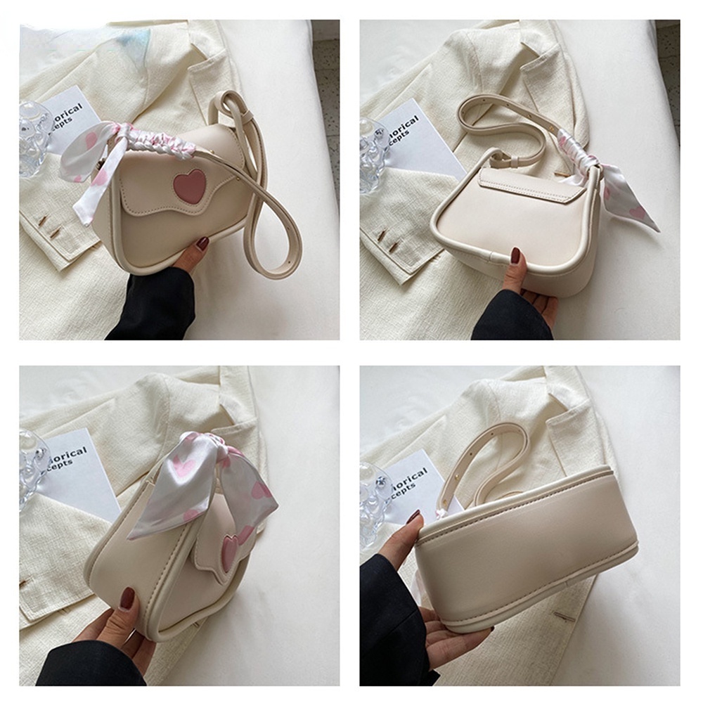 Túi Đeo Vai / Kẹp Nách Bằng Da Mềm Thiết Kế Dễ Thương Phong Cách Hàn Quốc Thời Trang Cho Nữ JP5