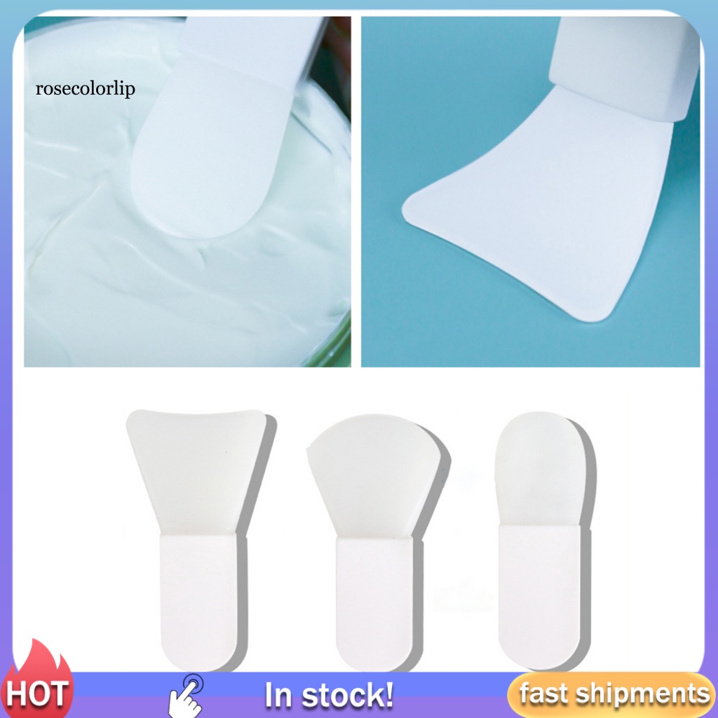 Set 3 Cọ Trang Điểm Mặt Mini Tay Cầm Ngắn Bằng Silicone Đàn Hồi Nhanh Khô Không Bị Chẻ Ngọn Cho Nữ