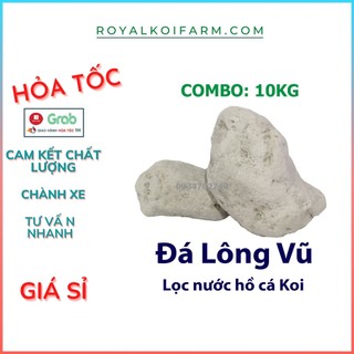 Combo 10kg Đá Lông Vũ - Nham Thạch Trắng - Vật Liệu Lọc Hồ Cá