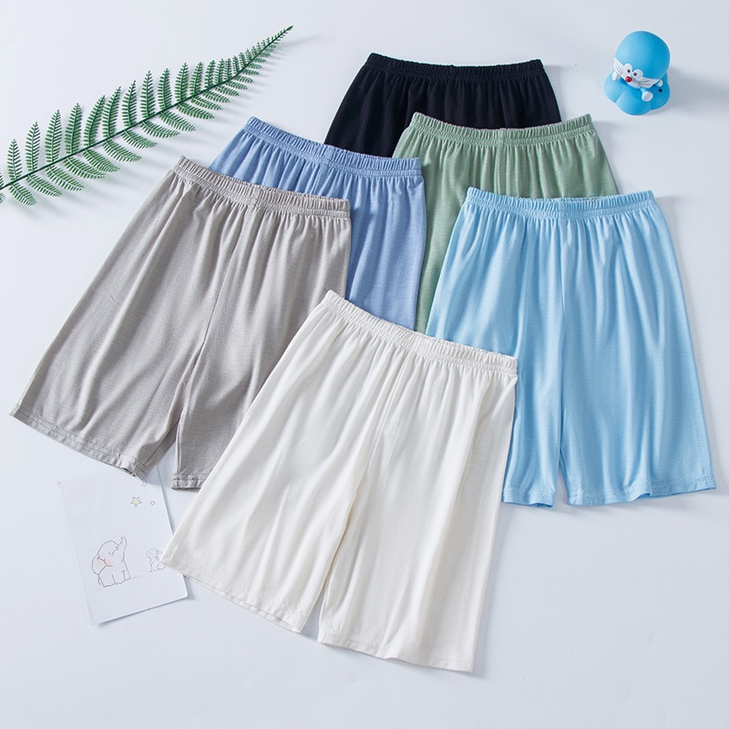 Quần đùi YAOEENH mỏng ống rộng màu trơn thời trang mùa hè size 90-160cm dành cho bé trai và bé gái