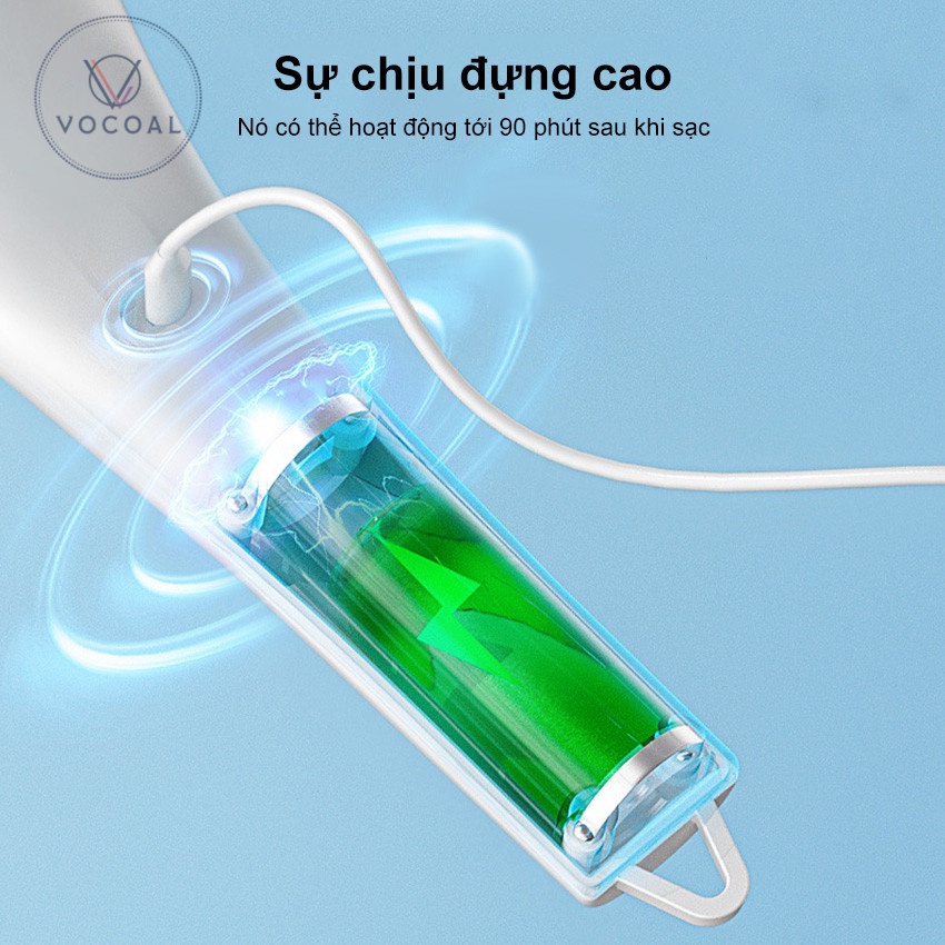 Vocoal Bàn chải làm sạch điện Bàn chải ma thuật Bàn chải 5 trong 1 Công cụ làm sạch không dây cho bồn tắm
