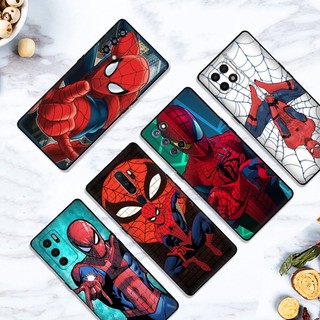 Ốp điện thoại Spider Man OPPO A83 A12 A12E A12S A15S A15 A5 2020 A9 2020 A8 A31 A1K A16 A16S A73 A91 màu đen Vỏ điện thoại mềm