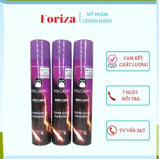 Gôm xịt tóc VOLCANIC tạo kiểu giữ nếp nam nữ chính hãng giá rẻ Foriza Store