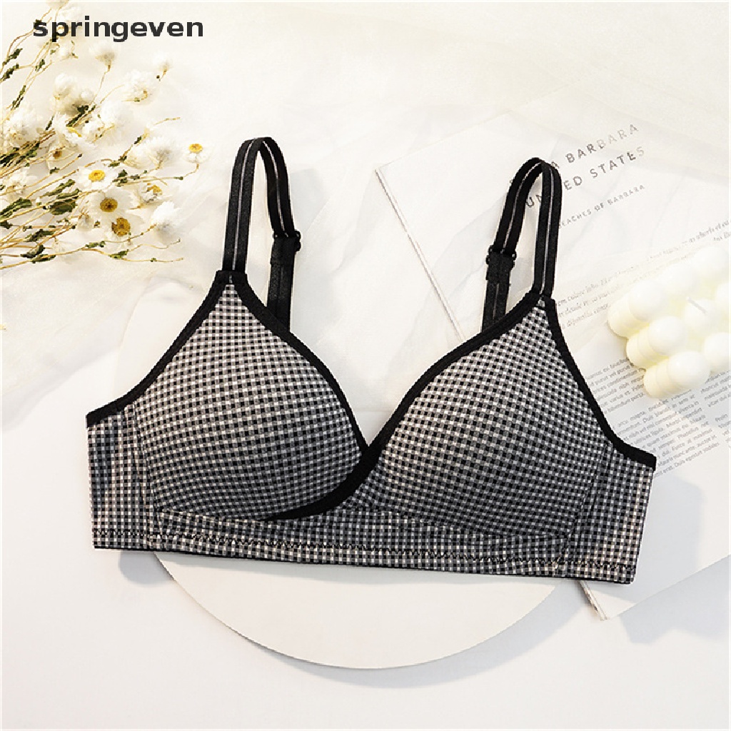 Áo Lót Nâng Ngực Không Đường May Họa Tiết Caro Thời Trang Cho Nữ