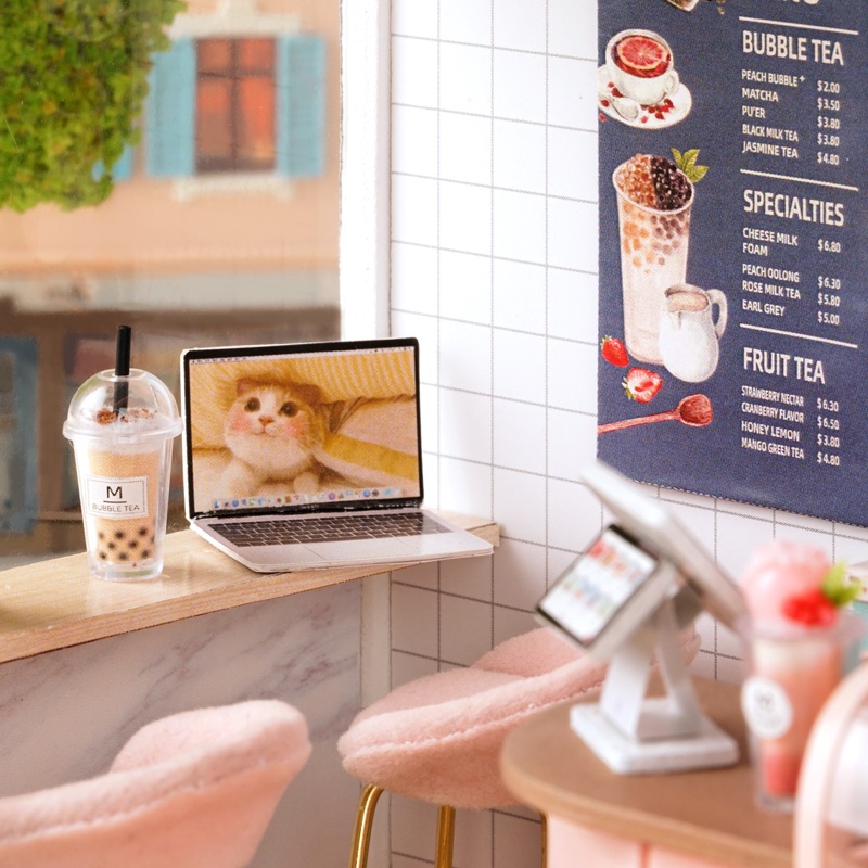 Mô hình Nhà Búp Bê DIY DOLL HOUSE - TIỆM TRÀ SỮA, FASTFOOD -C015, C016