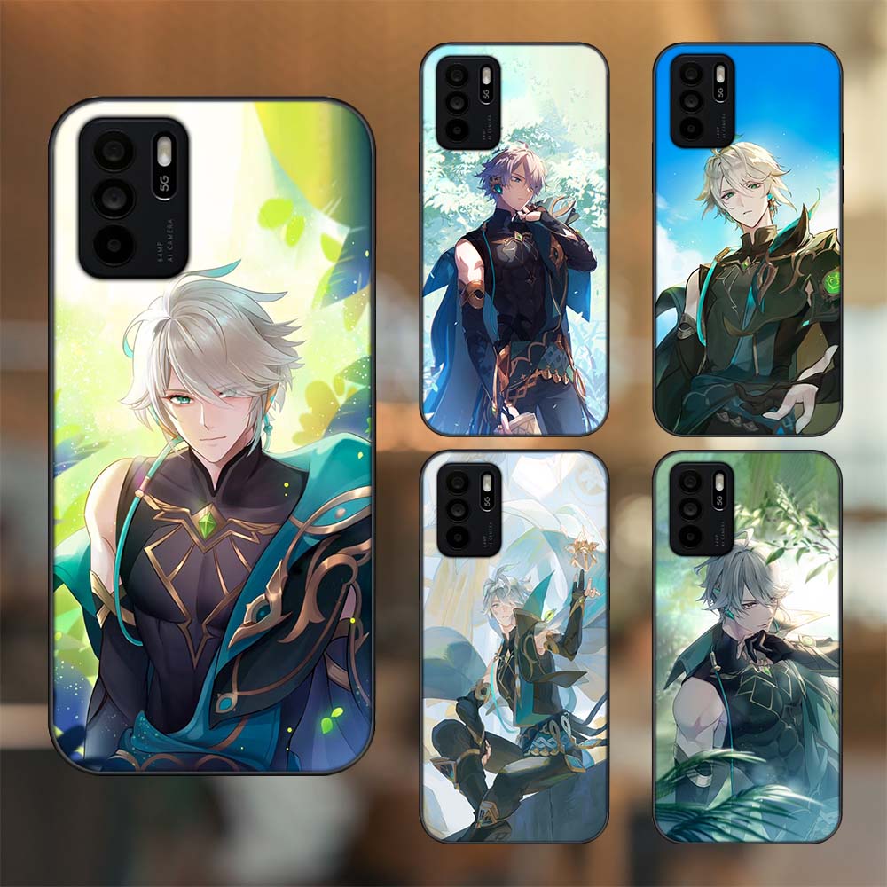 Ốp lưng Oppo Reno 6Z 5G viền đen in hình Alhaitham Genshin Impact