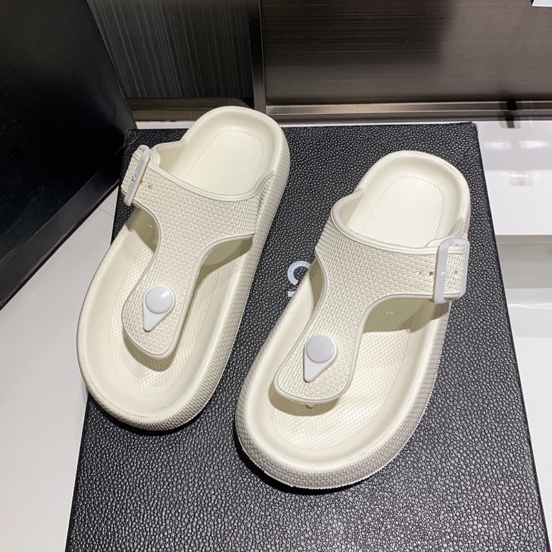 IELGY Dép Xỏ Ngón Màu Đỏ Hồng Thời Trang Cho Nữ