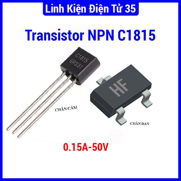 Sản phẩm Transistor NPN C1815 0.15A-50V, khuếch đại âm thanh, tạo ra cặp darlington