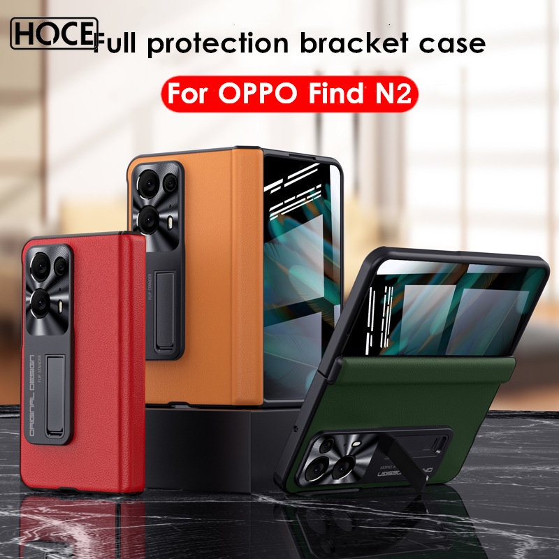 Ốp điện thoại HOCE da có giá đỡ bảo vệ 360 độ thời trang cho OPPO Find N2 5G FindN2