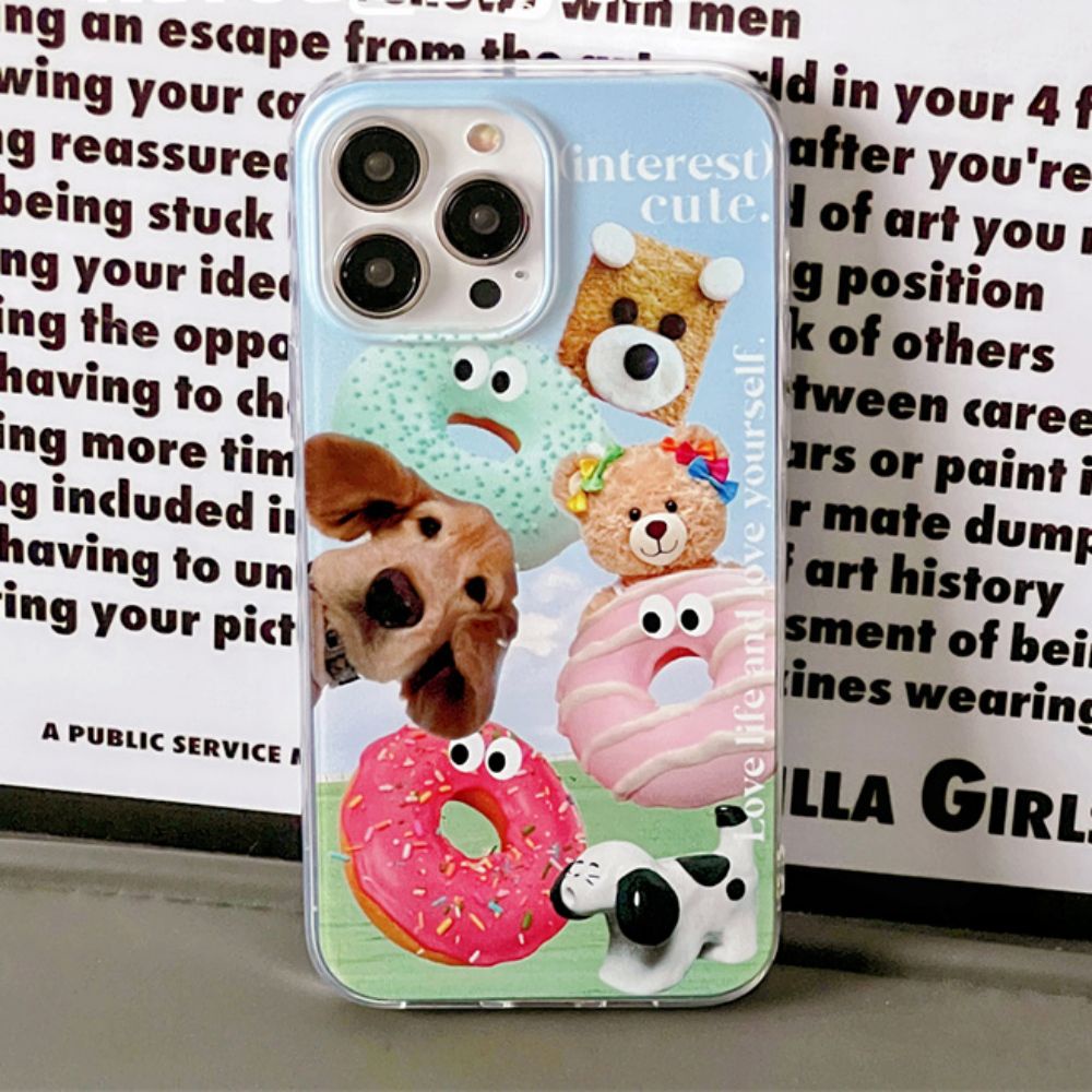 Ốp Điện Thoại TPU Mềm Chống Trầy Hình Bánh Donut Cho IPhone 11 12 13 14 Pro Max 14 Plus X XS XR
