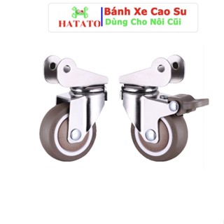 Bánh xe cao su thép nâng cấp cũi cho bé Hatato
