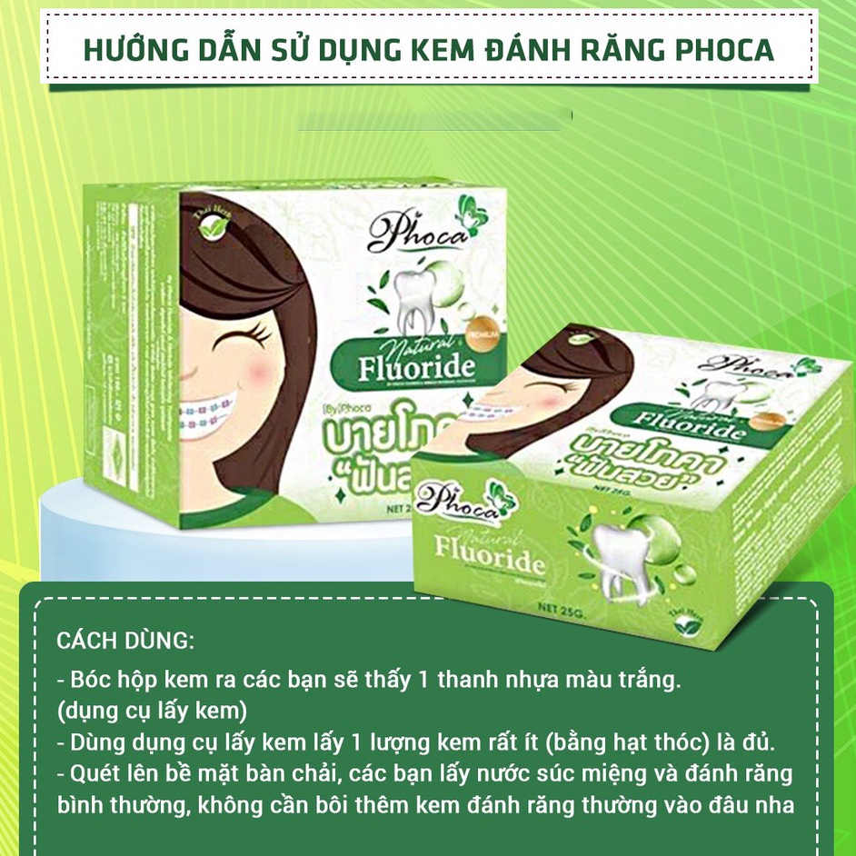 Kem đánh răng thảo dược BY PHOCA Thái Lan 25g giúp răng trắng sáng, dùng được cho người niềng răng NPP Shoptido | BigBuy360 - bigbuy360.vn