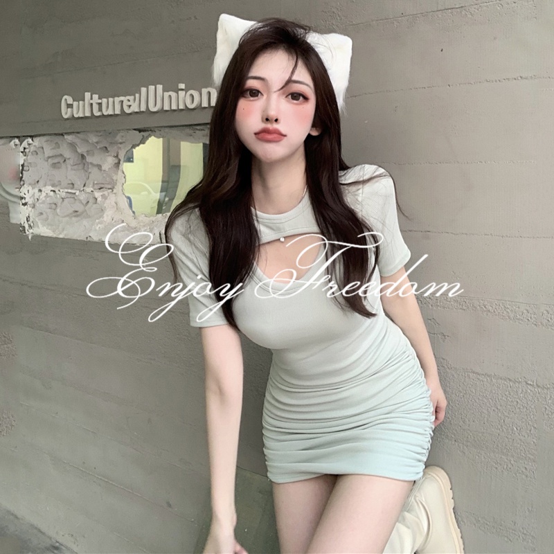 Enjoy Freedom Đầm Ôm Dáng Thời Trang Hàn Quốc 2023 Gợi Cảm Dành Cho Nữ