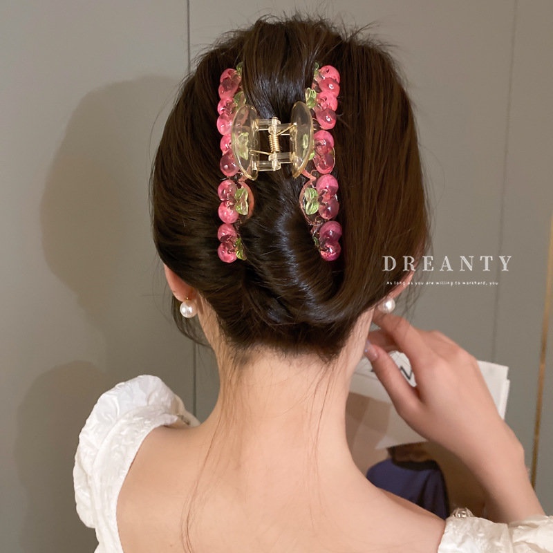 Kẹp Tóc Hình Trái cherry Phong Cách Hàn Quốc Ngọt Ngào Cho Nữ