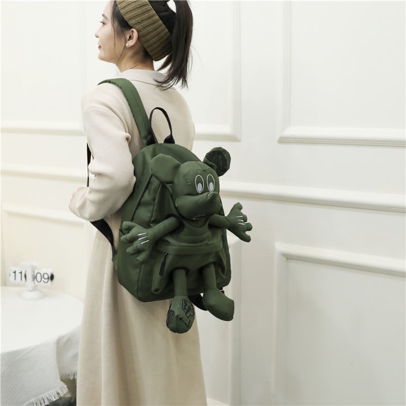 Balo Đi Học Cỡ Lớn In Hình Chuột Mickey Dễ Thương Cho Nữ