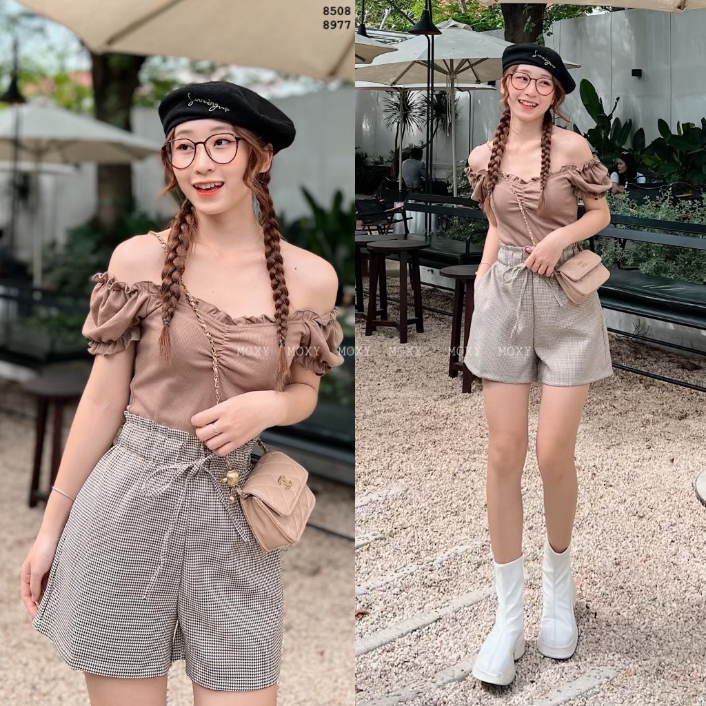 SP008977-Quần short caro nhí