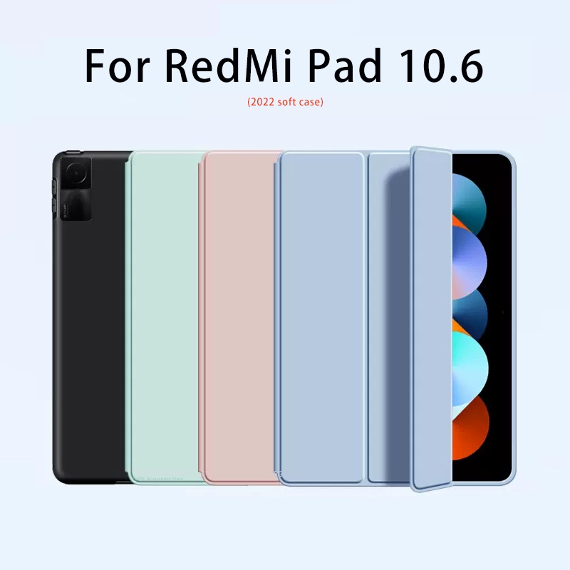 Bao Da PU Máy Tính Bảng Nắp Gập Ba Khúc Kiêm Giá Đỡ Cho Redmi Pad 10.61 Redmi Pad 10.6 Inch 2022