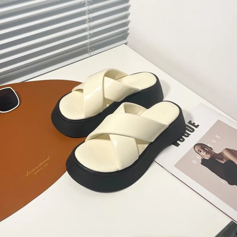 Hana dép nữ sandal nữ dép đế cao 2023 NEW FE2003