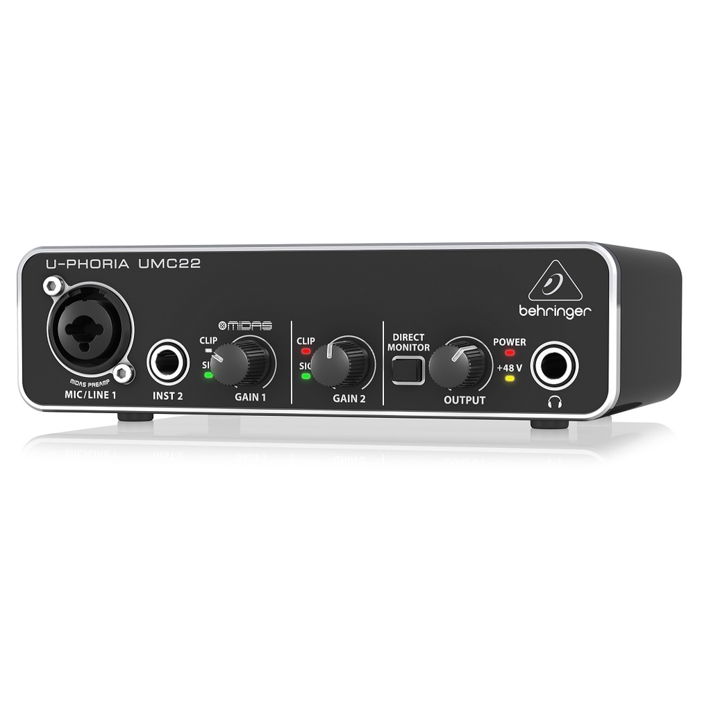 UMC22 USB Audio Interfaces Behringer -Soundcard Audiophile 2x2 USB