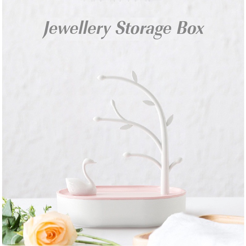 Munroe Giá Treo Chìa Khóa / Trang Sức Hình Thiên Nga Màu Hồng Xinh Xắn