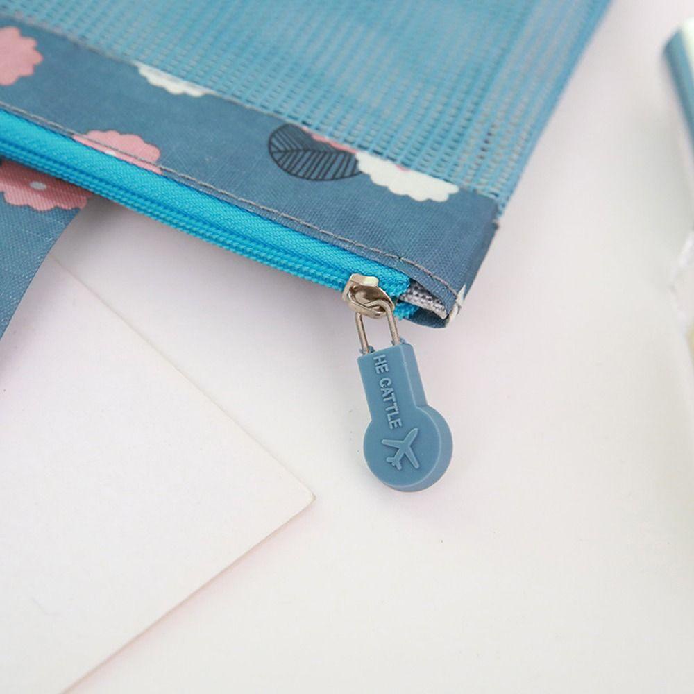 Túi Đựng Đồ Trang Điểm Trong Suốt Họa Tiết Hoa Có Khóa Kéo Dung Tích Lớn Tiện Dụng Khi Đi Bơi / Du Lịch